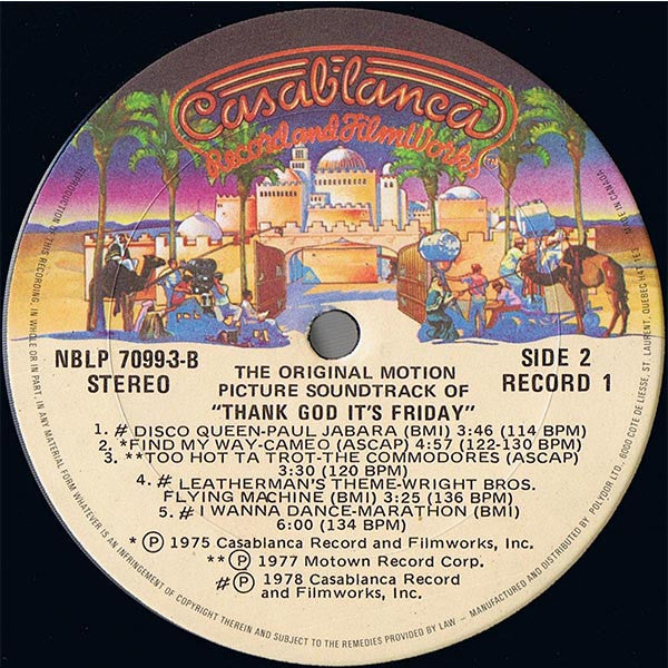 Thank God It's Friday (The Original Motion Picture Soundtrack) Various