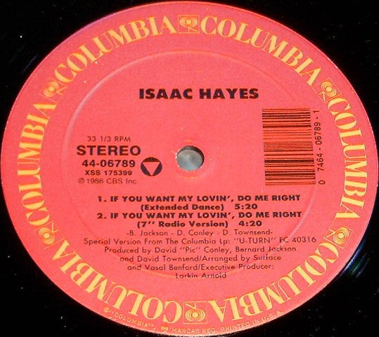 If You Want My Lovin', Do Me Right Isaac Hayes