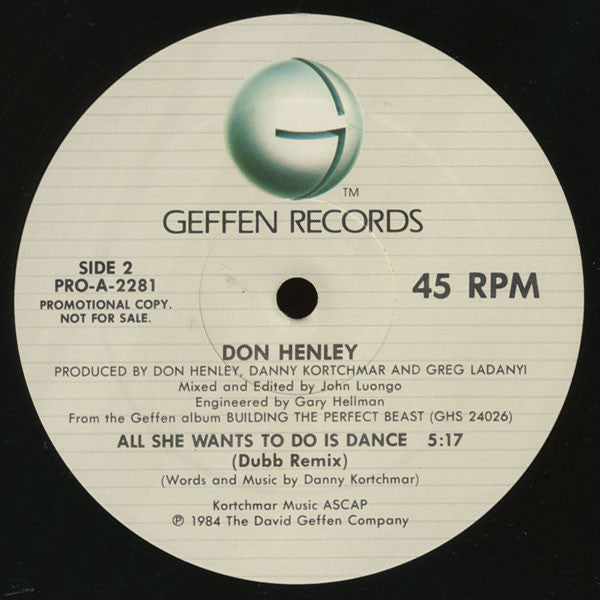 All She Wants To Do Is Dance Don Henley