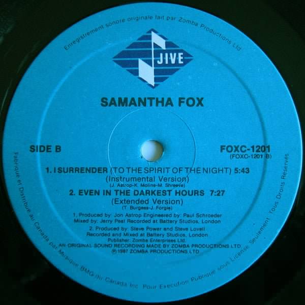 I Surrender (To The Spirit Of The Night) Samantha Fox