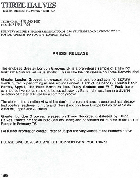 Greater London Grooves Various