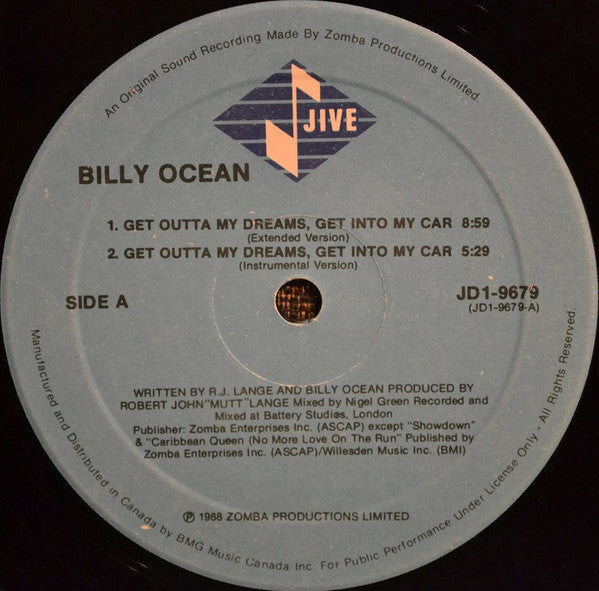Get Outta My Dreams, Get Into My Car Billy Ocean
