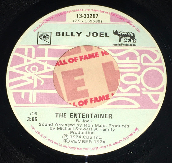 Piano Man / The Entertainer Billy Joel