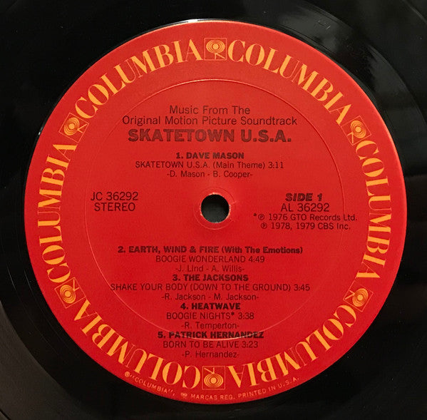 Skatetown USA (Music From The Motion Picture Soundtrack) Various