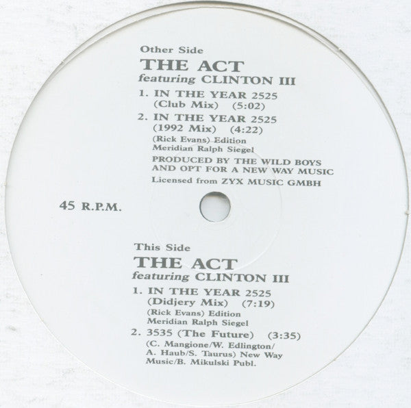 In The Year 2525 2 The Act (2),Clinton III