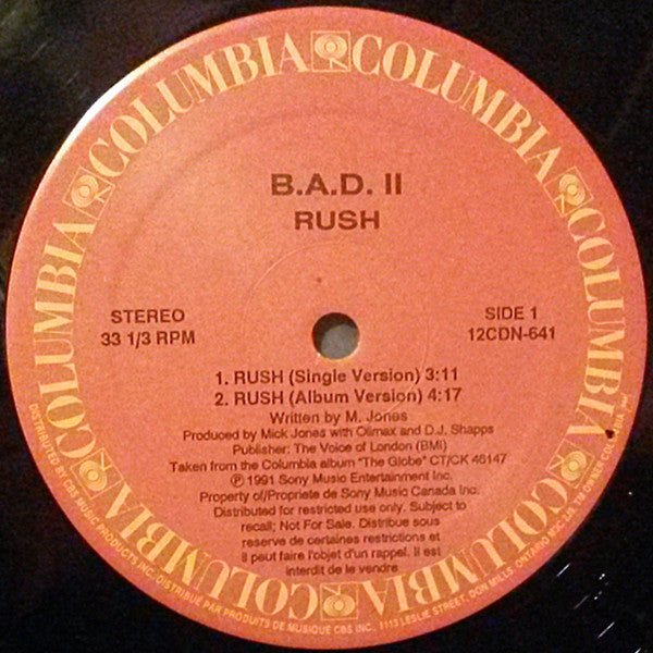 Rush Big Audio Dynamite II