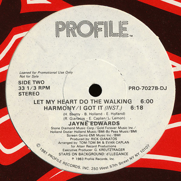 Harmony / I Got It Jayne Edwards