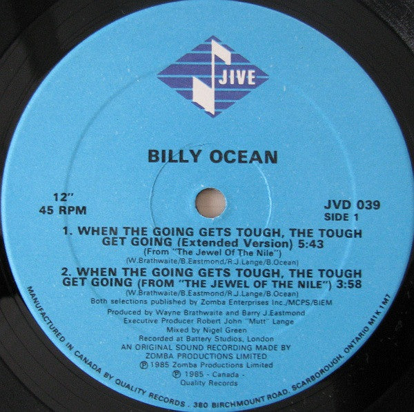 When The Going Gets Tough, The Tough Get Going Billy Ocean