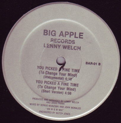 You Picked A Fine Time (To Change Your Mind) Lenny Welch