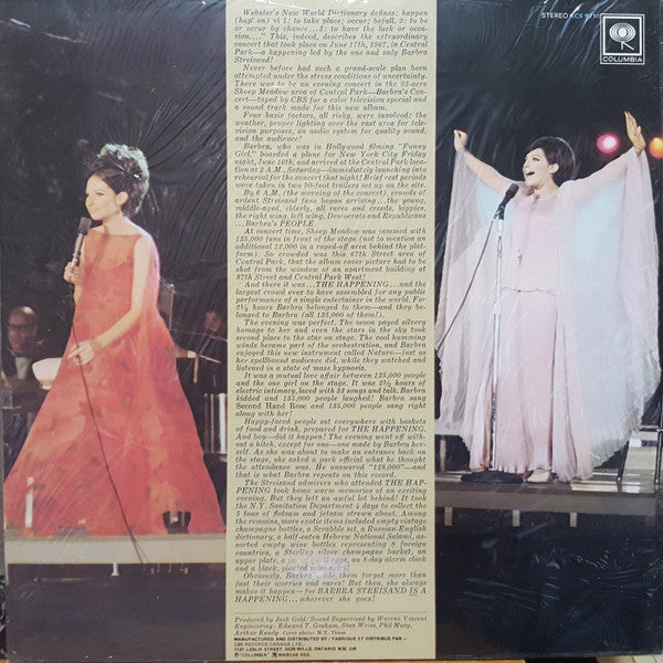 A Happening In Central Park Barbra Streisand