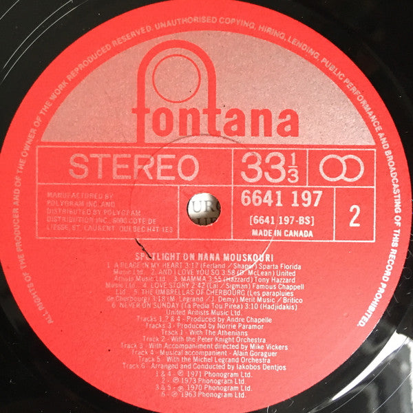 Spotlight On Nana Mouskouri Nana Mouskouri