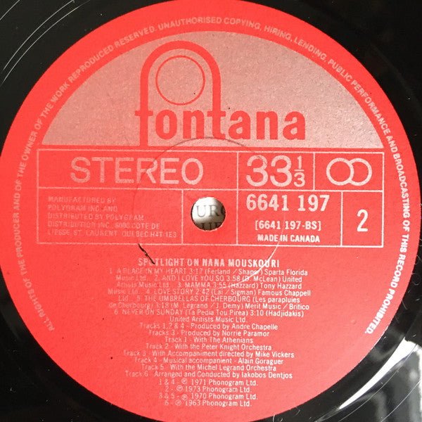 Spotlight On Nana Mouskouri Nana Mouskouri
