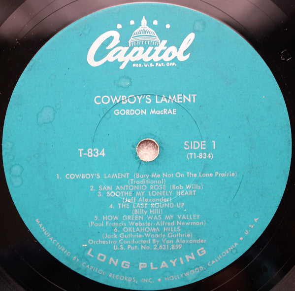 Cowboy's Lament Gordon Macrae
