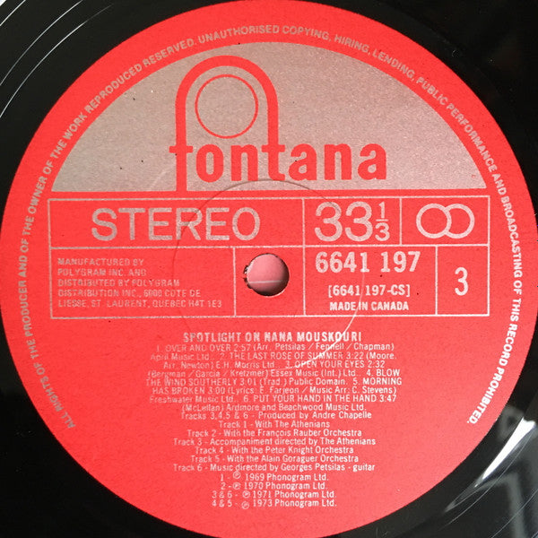 Spotlight On Nana Mouskouri Nana Mouskouri