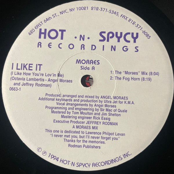 I Like It (I Like How You're Lov'in Me) Angel Moraes