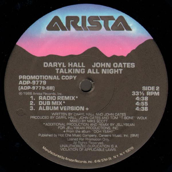 Talking All Night Daryl Hall & John Oates