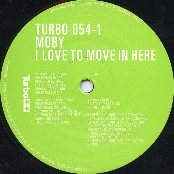 I Love To Move In Here 2 Moby