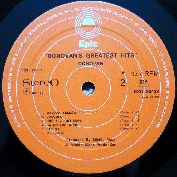 Donovan's Greatest Hits Donovan