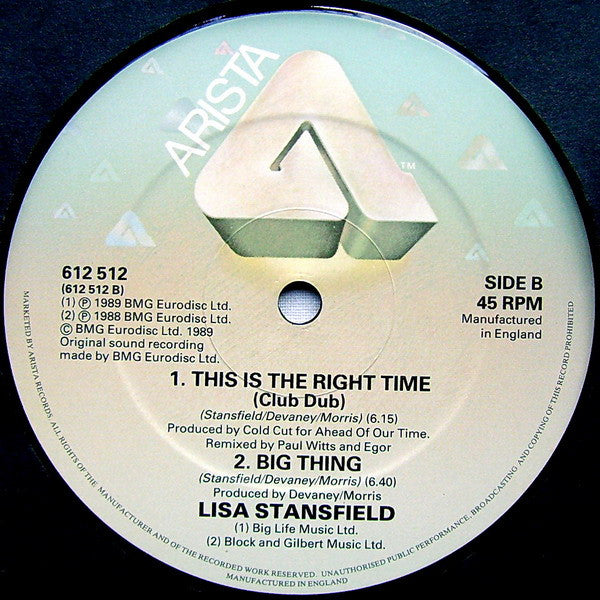 This Is The Right Time (Kick Mix) Lisa Stansfield