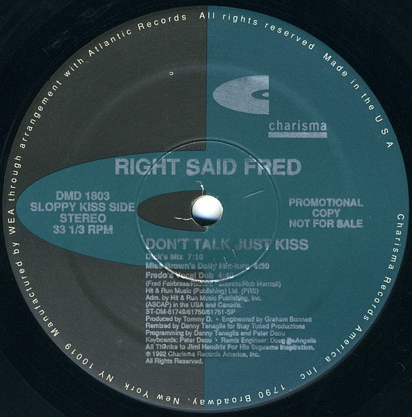 Don't Talk Just Kiss Right Said Fred