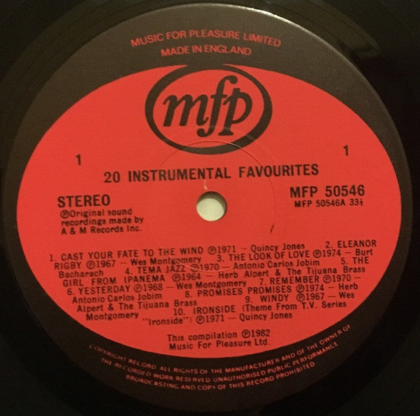 20 Instrumental Favourites Cast Your Fate To The Wind Various