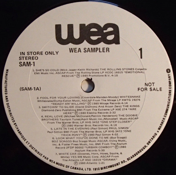WEA Sampler Volume 1 Various
