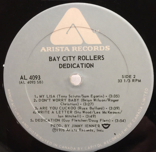 Dedication Bay City Rollers