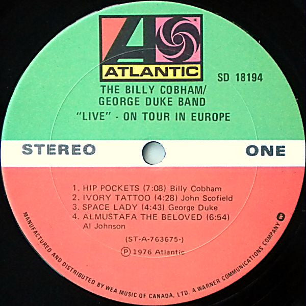 "Live" On Tour In Europe The Billy Cobham / George Duke Band