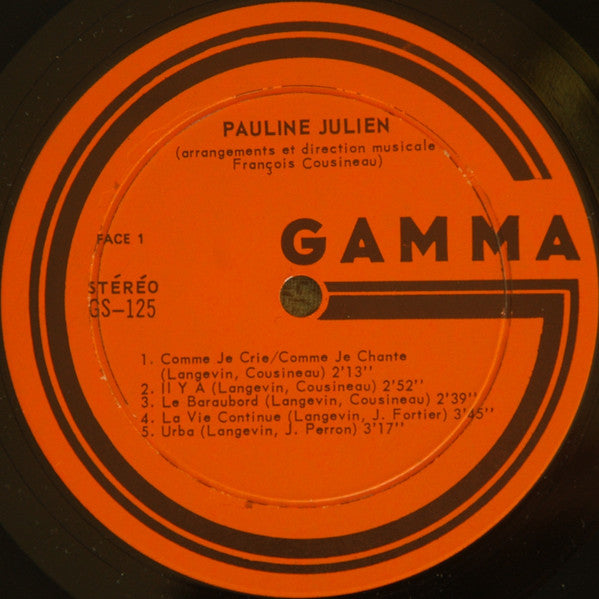 Comme Je Crie... Comme Je Chante... Pauline Julien