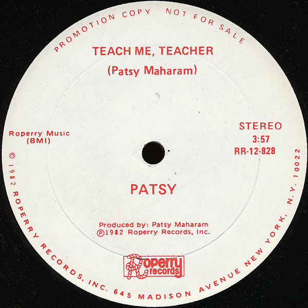 Teach Me, Teacher / Settle For 2nd Best Patsy Maharam