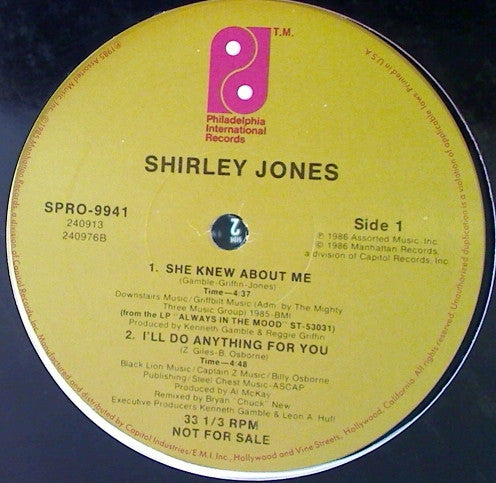 She Knew About Me / I'll Do Anything For You Shirley Jones