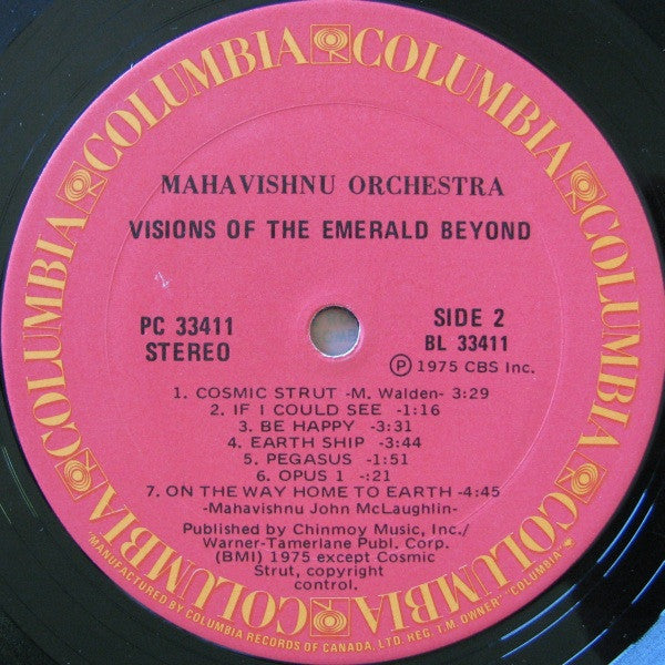 Visions Of The Emerald Beyond Mahavishnu Orchestra