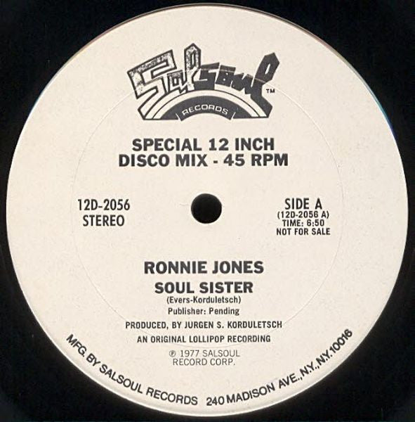 Soul Sister Ronnie Jones