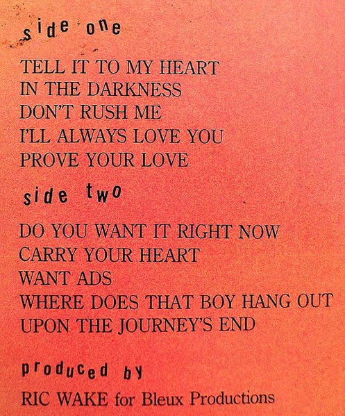 Tell It To My Heart Taylor Dayne