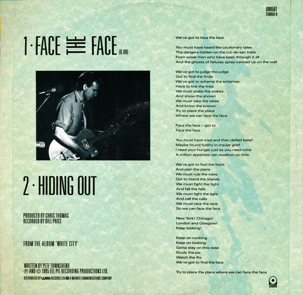 Face The Face Pete Townshend