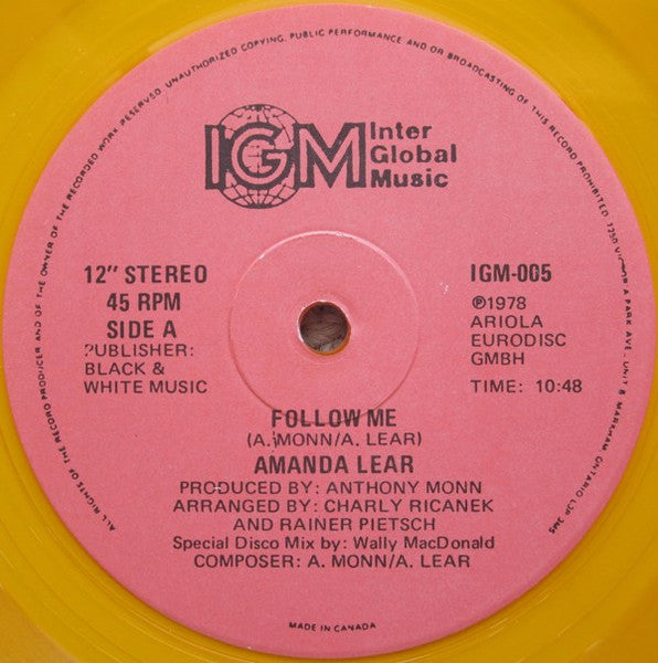 Follow Me (Special Disco Mix) Amanda Lear