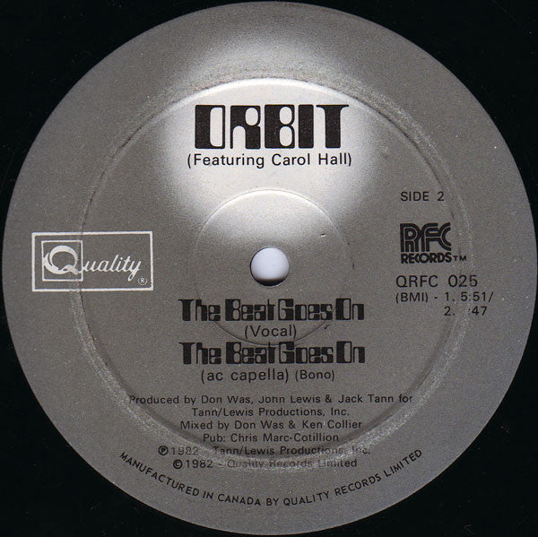 The Beat Goes On Orbit (3),Carol Hall