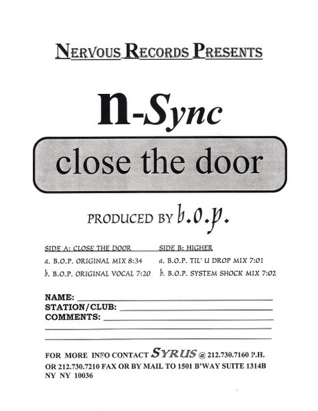 Close The Door N-SYNC