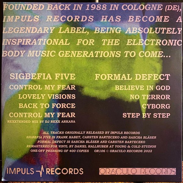 Behind Impuls Records Sigbefia Five,Formal Defect