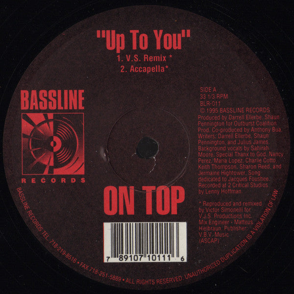 Up To You On Top