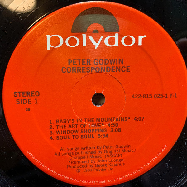 Correspondence Peter Godwin