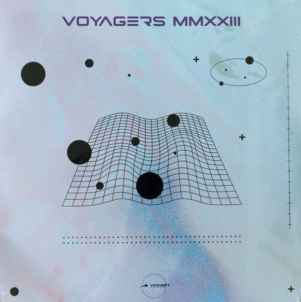 Rectangle Triangle Voyagers MMXXIII logo on a sleek black background, featuring modern geometric design and bold typography.