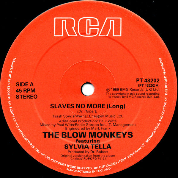 Slaves No More The Blow Monkeys,Sylvia Tella