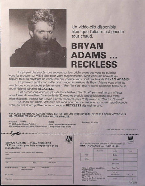 Reckless Bryan Adams