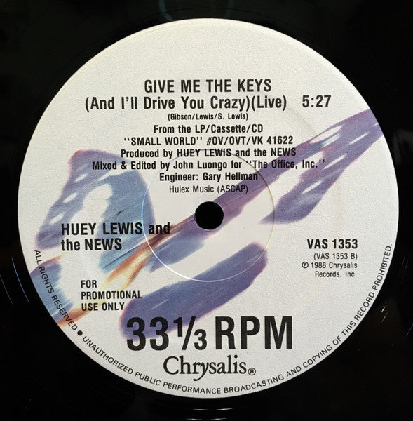 Give Me The Keys (And I'll Drive You Crazy) Huey Lewis & The News
