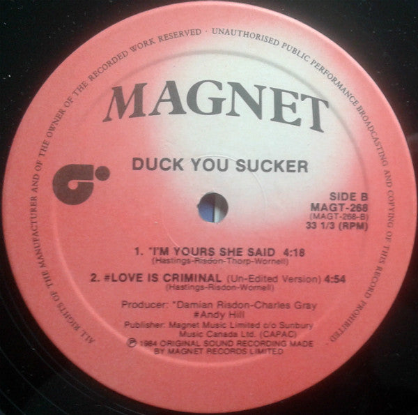 Love Is Criminal Duck You Sucker