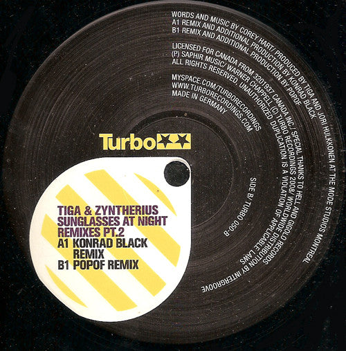 Sunglasses At Night Remixes Part 2 Tiga,Zyntherius