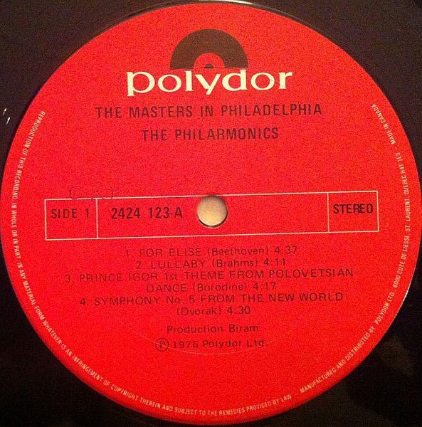 The Masters In Philadelphia The Philarmonics