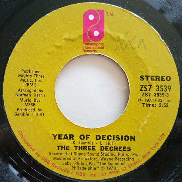 The Three Degrees - Year Of Decision