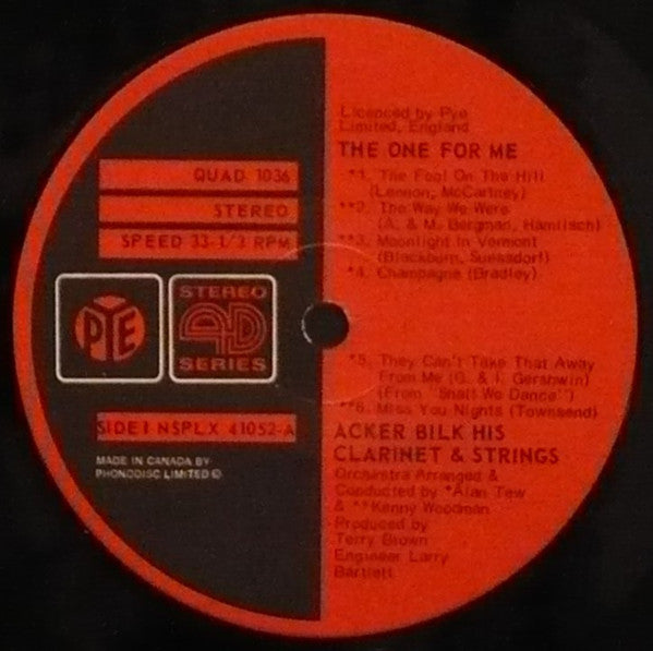 The One For Me Acker Bilk